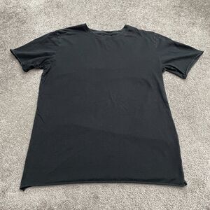 Standard/Cloth Basic T-Shirt Mens Medium Black Crew Neck Short Sleeve Casual Tee